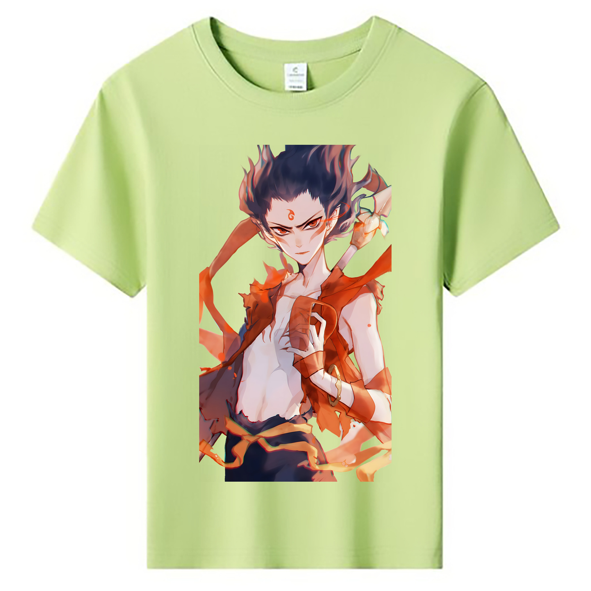（画像用） Ne Zha 2 ナタ 魔童の大暴れ 綿100％キッズTシャツ（フロントプリント）